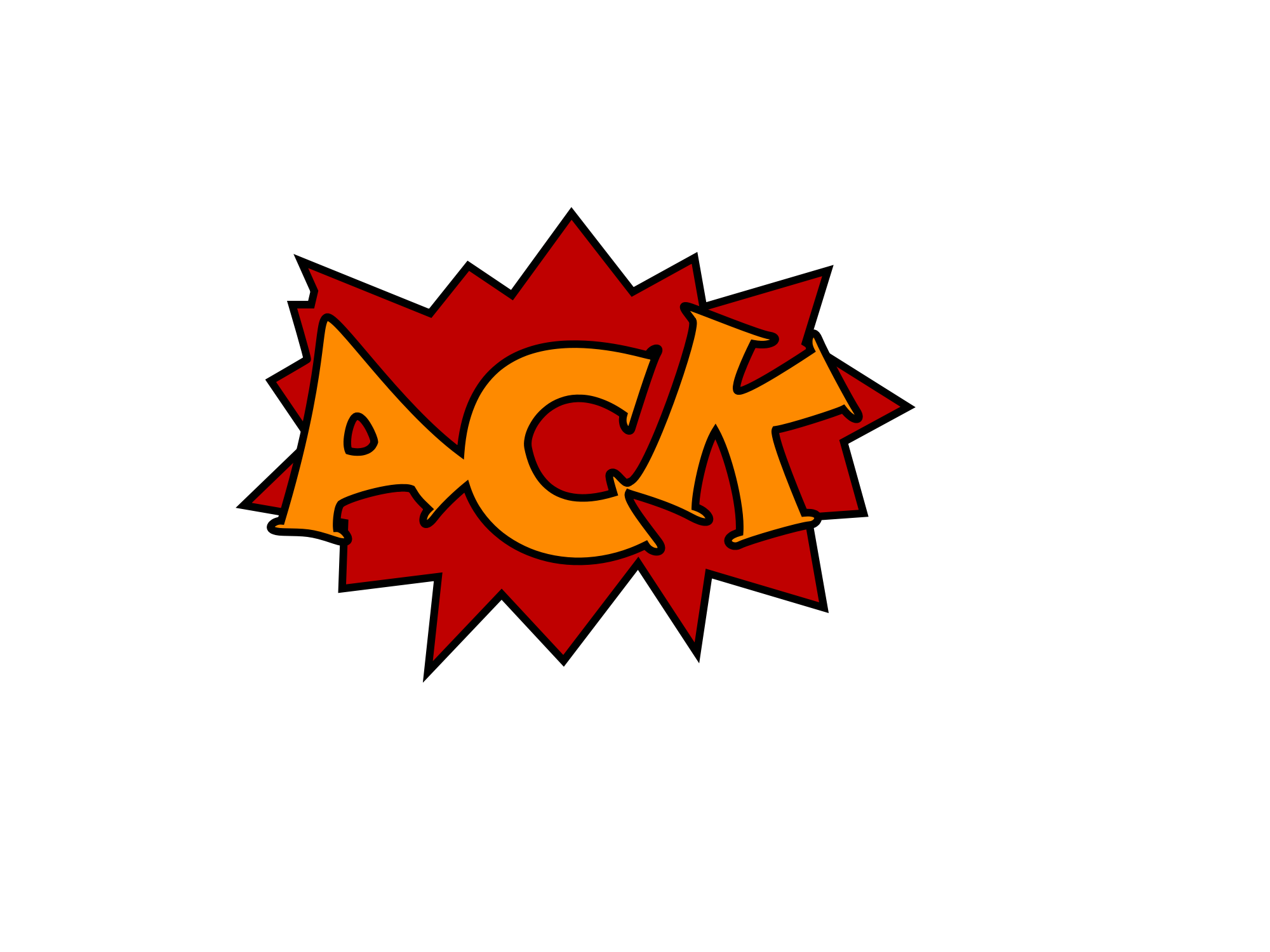 ACK comic baloon SVG